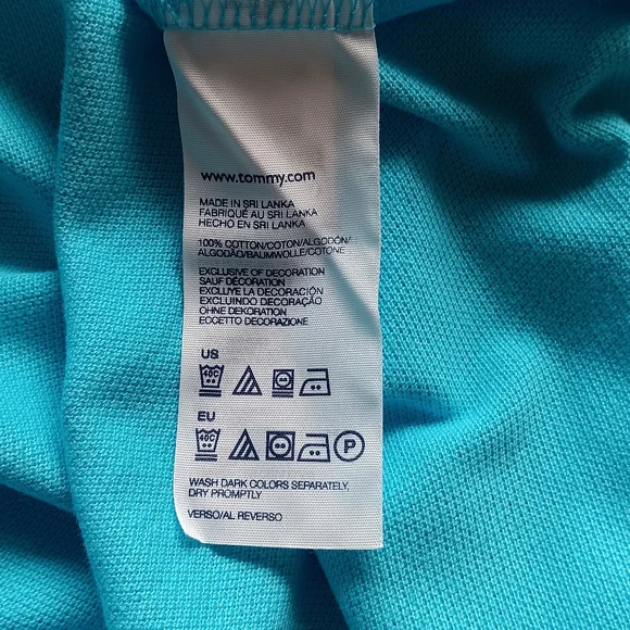 New Tommy Hilfiger Boy's Polo Shirt Short-Sleeve Buttons Blue Extra Large XL 20 - Picture 7 of 10